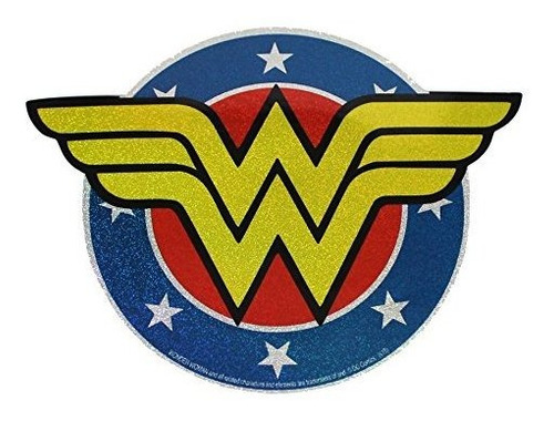 Pegatina Escudo Wonder Woman Brillante.