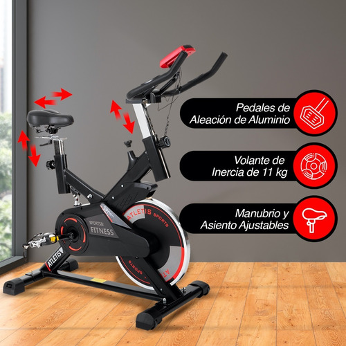 Bicicleta Spinning Atletis Pro 702 Volante De Inercia 11 Kg