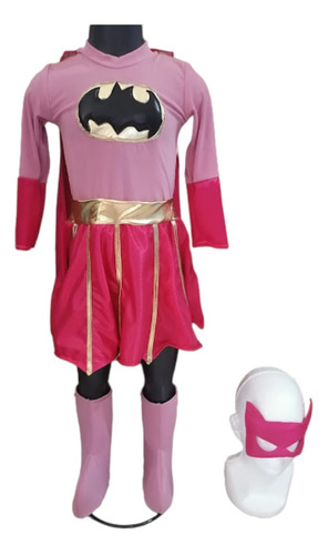 Vestido Batman Rosa, Batman Pink, Batman Rosa, Traje Batman Rosa Niñas, Disfraz Batman Rosa Niñas, Disfraz Batichica Rosa, Traje Batichica Rosa, Traje