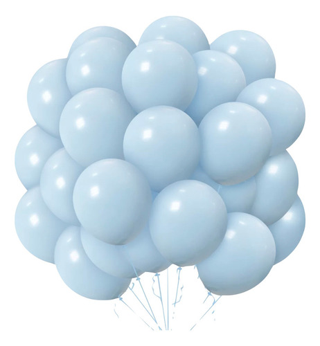 Globos Latex Celeste Pastel De 12 Pulgadas X 25 Unidades