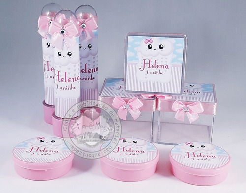 Imagem 1 de 2 de Kit Festa Infantil Personalizado Chuva De Benção 30 Peças