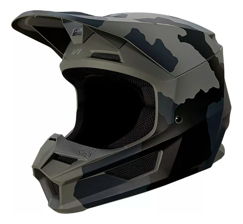 Casco Motocross Fox V1 Trev Camo Niño Motorace