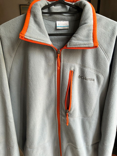 Campera Columbia Gris Y Naranja (talle L)