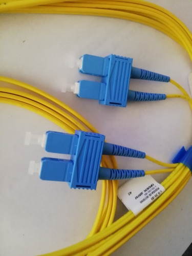 2 Jumper Duplex Sc- Sc Fibra Óptica Monomodo 9/125, 2mt C/u (Usado)