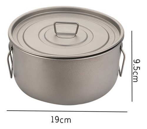 Olla Y Sartén De Titanio De 1,8 L Con Mango Plegable,