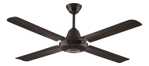 Ventilador de techo Abon Garden 444 negro con 4 palas de  metal, 115 cm de diámetro 50Hz 220 V