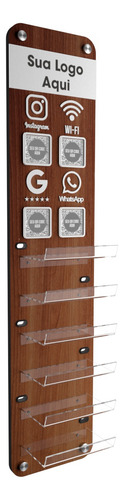 Totem Carregador Celular Parede Mdf 90 Código Qr Code Wifi