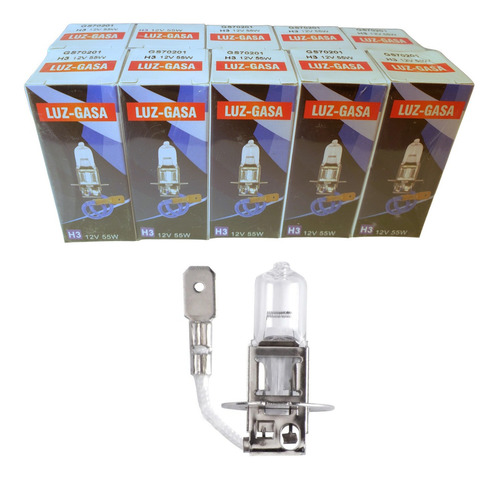 Ampolleta H3 12v 55w Pack 10 Unidades / Envío Gratis.