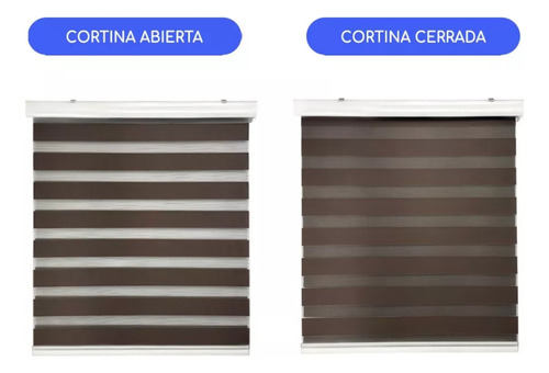 Cortinas Roller Duo Zebra Dia Y Noche 140 X 200 Cm Chocolate