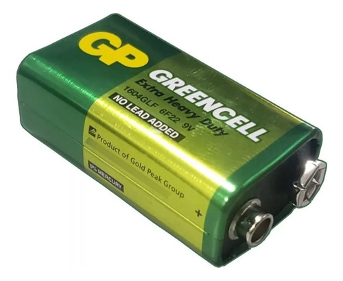 Pila Batería Cuadrada Gp Greencell 9v X 10 Unidades