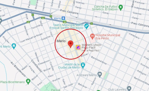 Alquiler Terreno Comercial Merlo Centro 2049 Mts²