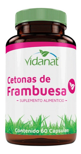 Cetonas De Frambuesa 60 Cápsulas Idela Para Dieta Keto Sabor Frambuesa