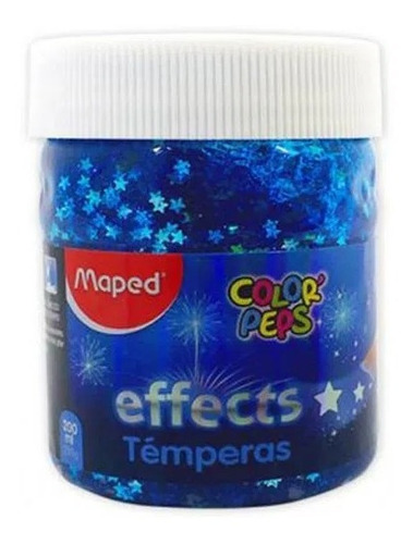 Tempera Effects Azul En Pote De 200 Ml Maped 826950