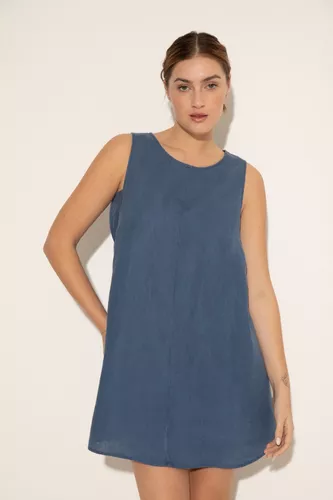 Vestido Lino Mujer Portsaid Garment Dye New Buzios Sin Mangas (AP345200)