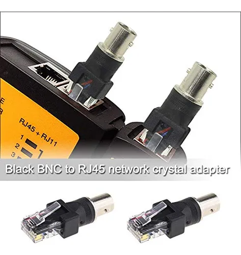 Pack De 2 Adaptadores Bnc Hembra A Rj45 Macho For Monitoring