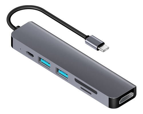 Btstring Hub Usb C, 6 En 1 Tipo C A Hdmi Adaptador Multipuer