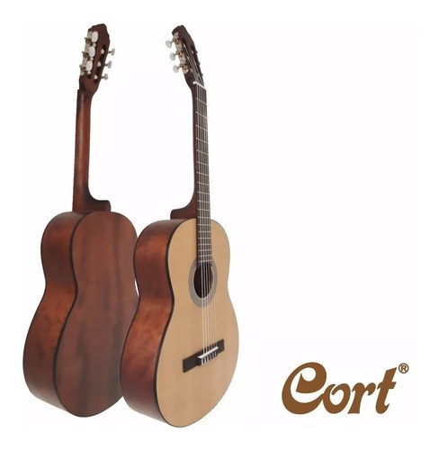 Guitarra criolla clásica Cort AC100 para diestros natural merbau semibrillo