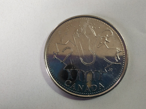 Moneda Canadá 25 Cents 2002 Día De Canadá (x775