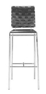 Imagen 2 de 9 de Banco Para Bar Modelo Criss Cross - Negro Këssa Muebles
