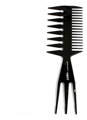 Peine Para Cabello Triple Diente Plastico Negro