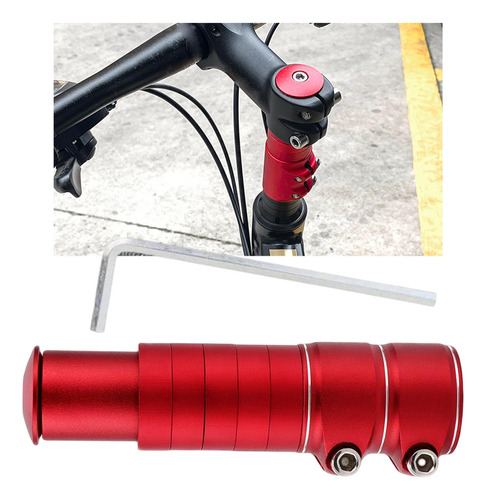 Adaptador De Vástago De Manillar De Rojo 13cmx3.5cm