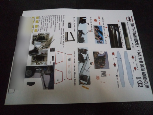 Adesivos Decal Set Escala 1/32 Para Gruuman F-14 A Tomcat (Usado)