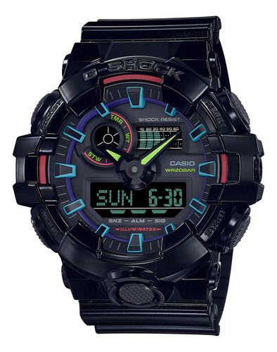 Reloj Casio G-Shock GA-700RGB-1adr para hombre