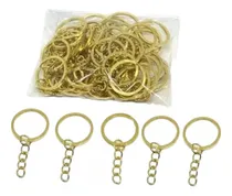 Comprar Pack 200 Unidades Argollas Llaveros Dorado 25mm Insumos