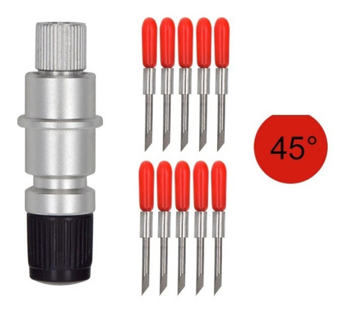 Imagem 1 de 5 de Kit Suporte + 10 Laminas Graphtec Cb15 Cameo Silhouette