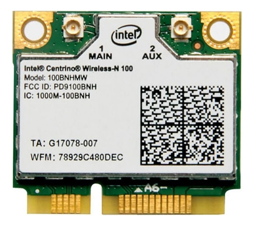 Tarjeta Red Wifi Intel Centrino N 100 100bnhmw G17078-007 (Usado)