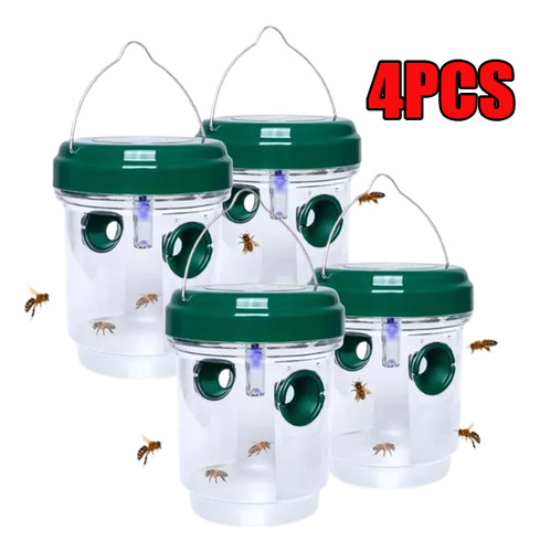 Trampa Solar Para Abejas Para Exteriores De 4 Piezas Con Ilu