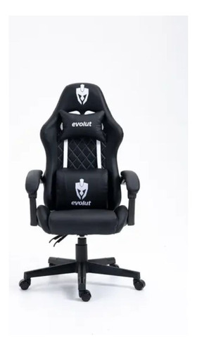 Cadeira Gamer Evolut Prism Eg-910 Reclinável Preta Conforto Cor Preto/branco