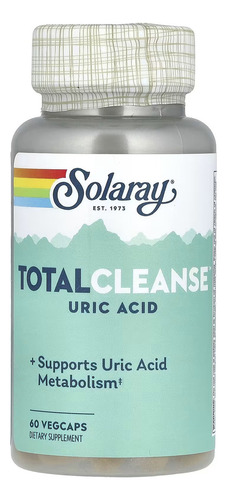 Solaray, Total Cleanse Ácido Úrico, 60 Cápsulas Sabor Sin Sabor