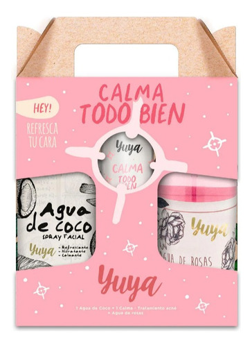 Yuya Set Agua Coco + Agua Rosas + Calma Todo Bien Skin Care