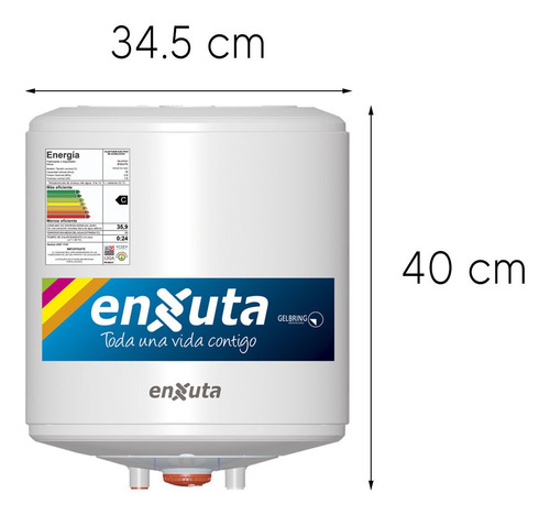 Termotanque Calefon Enxuta 15 Litros Tanque De Acero