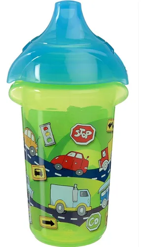 Vaso Aprendizaje Con Válvula Antivuelco X2 266ml Munchkin Azul Transportes
