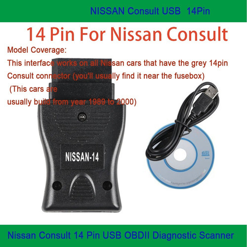 Detector De Fallas Nissan Consult Usb Nissan De 14 Pines