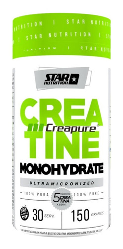 N° 1 Creapure Creatina 150 G Star Nutrition Energia Potencia