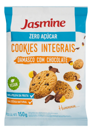 Cookie zero damasco com chocolate Jasmine 150g