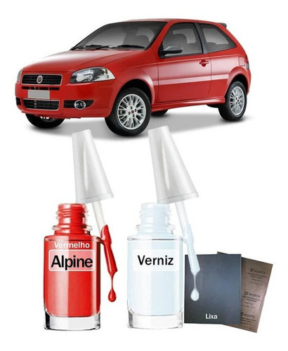 Tinta T Risco P Reparos Fiat Palio Edx 1998 Vermelho Alpine