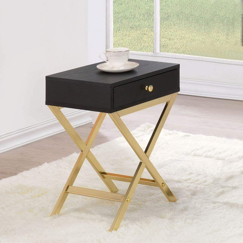 Imagen 3 de 3 de Mesa Lateral Con Cajón, Mesa Auxiliar Para Sala Envió Gratis