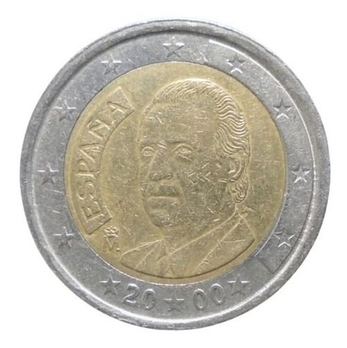 Nvs-moneda España 2 Euros 2000 Rey Juan Carlos I Bimetálica (Usado)