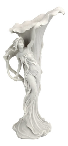 Diseño Toscano Calla Lilly Maiden Art Nouveau Marble Resina 