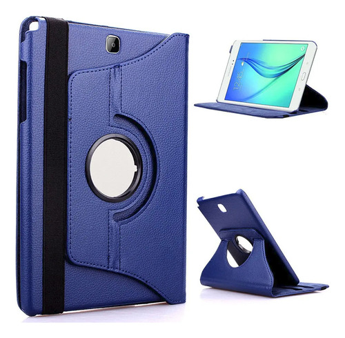 Capa Giratória Para Tablet Galaxy Tab S2 9.7 T810 T815 T819 Cor Azul