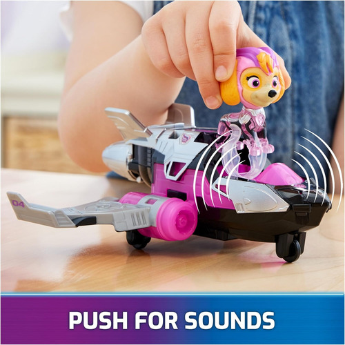 Paw Patrol Vehiculo Avion Sky Mighty Movie Luces Y Sonidos