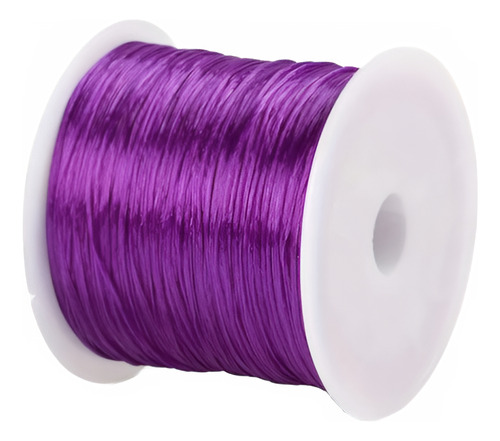 Hilo Elastico Para Pulsera 0.6 Mm Color Morad 100 Mtr Aprox