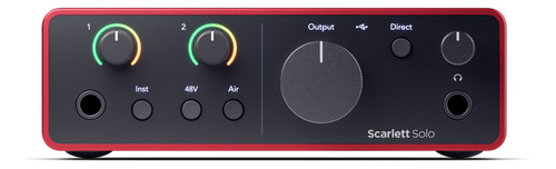 Interfaz De Audio Focusrite Scarlett Solo 220v Roja 3.ª  Gen