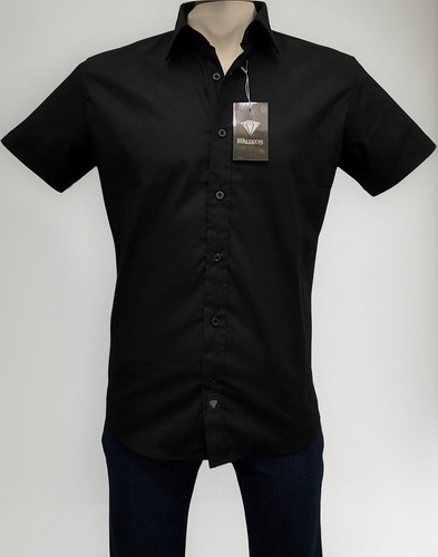 Camisa Giorgio Berlucchi Mc 2025 Lisa Negro Tallas Extras