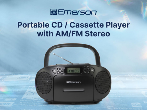 Reproductor De Cd Portátil Emerson Boombox Con Reproductor D