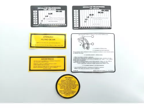 Jogo De Decalque Adesivo Trator Massey Ferguson 65X - TM - Adesivo